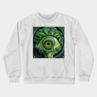 [AI Art] Eye Of Broccoli, Art Deco Style Crewneck Sweatshirt